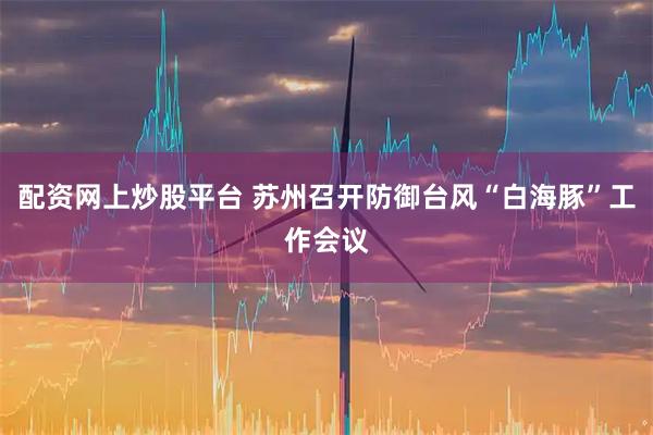 配资网上炒股平台 苏州召开防御台风“白海豚”工作会议